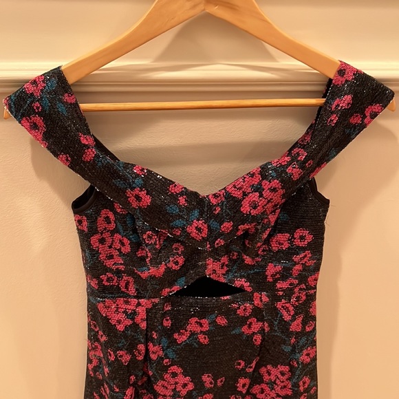 WAYF Janet Sequin Dress Purple Floral Sz XS - Picture 5 of 9